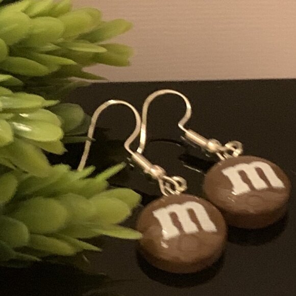 Chocolate Earring, M Earring, Candy Earring, Funny Food Earring, Gift Idea - Picture 2 of 5